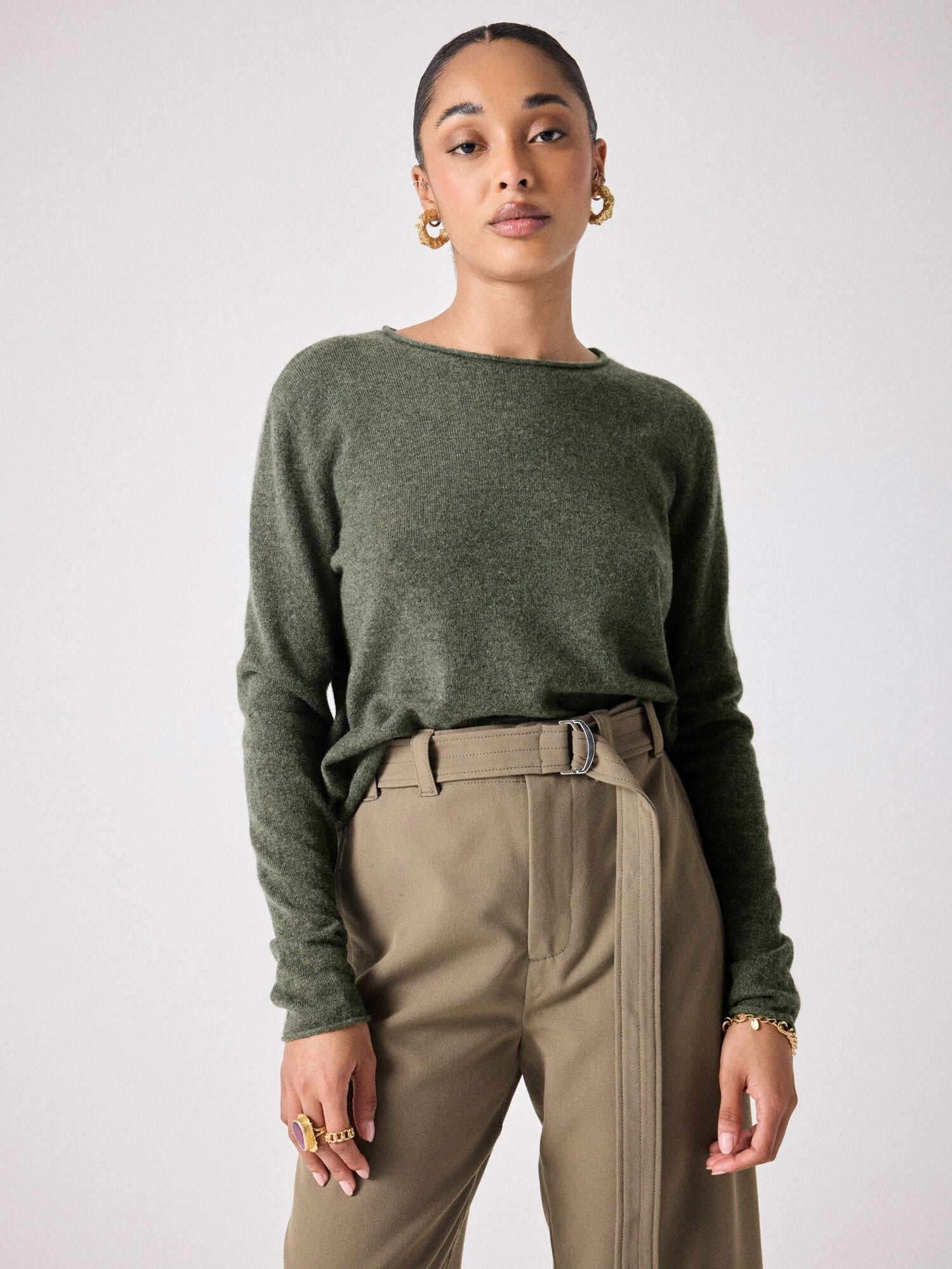 Lilan Cashmere Sweater in Ash