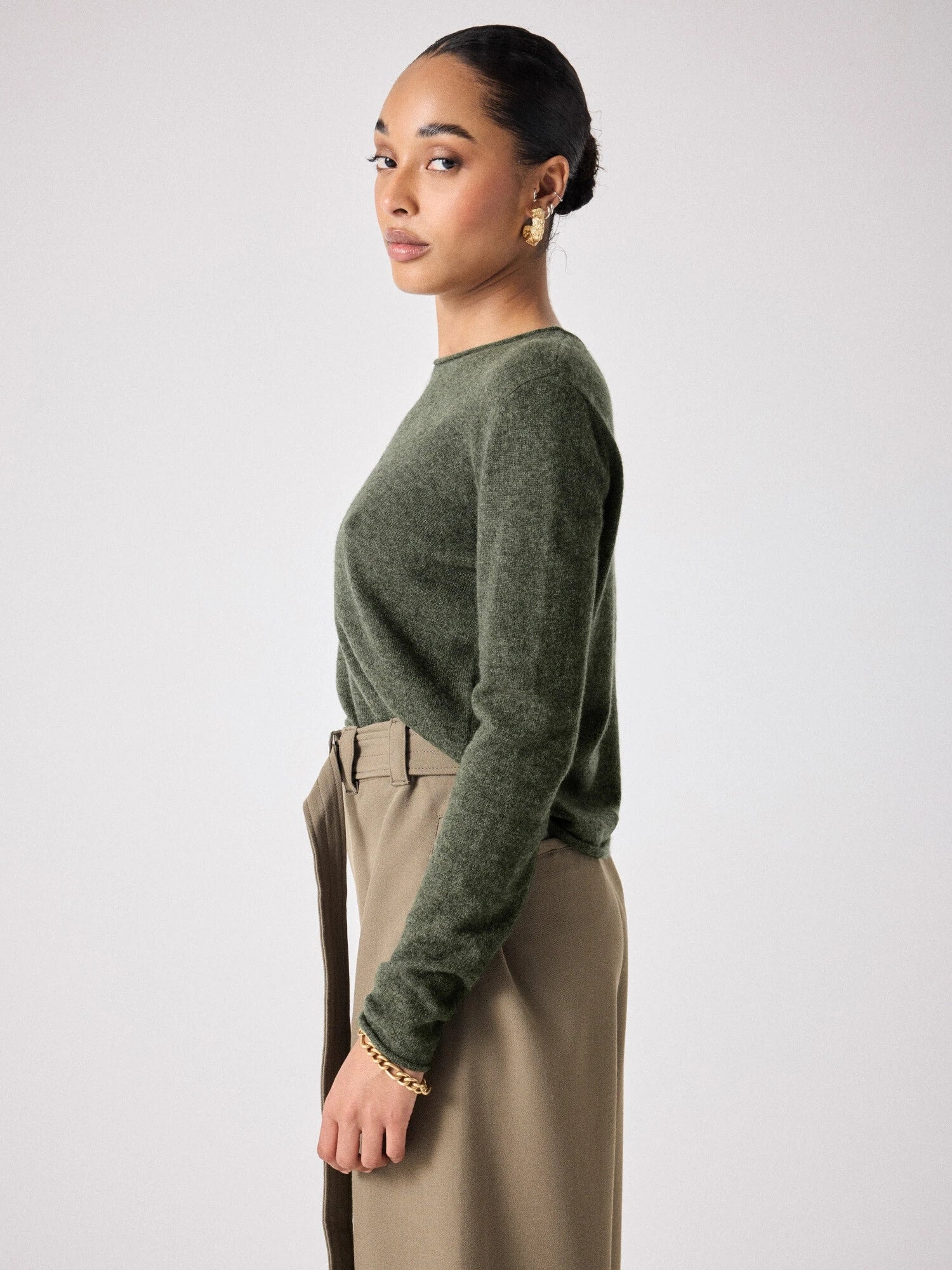 Lilan Cashmere Sweater in Ash