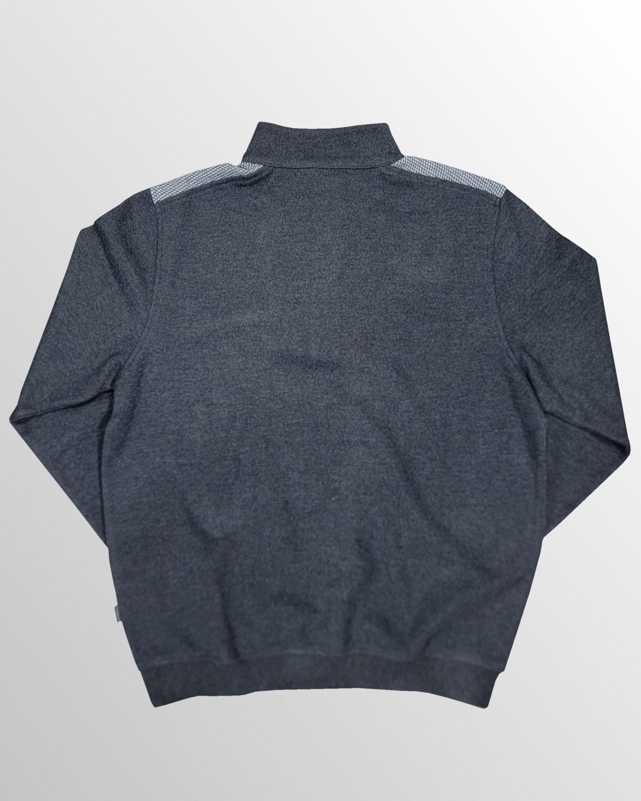 1/4 Zip Sweatshirt in Two Tone Grey