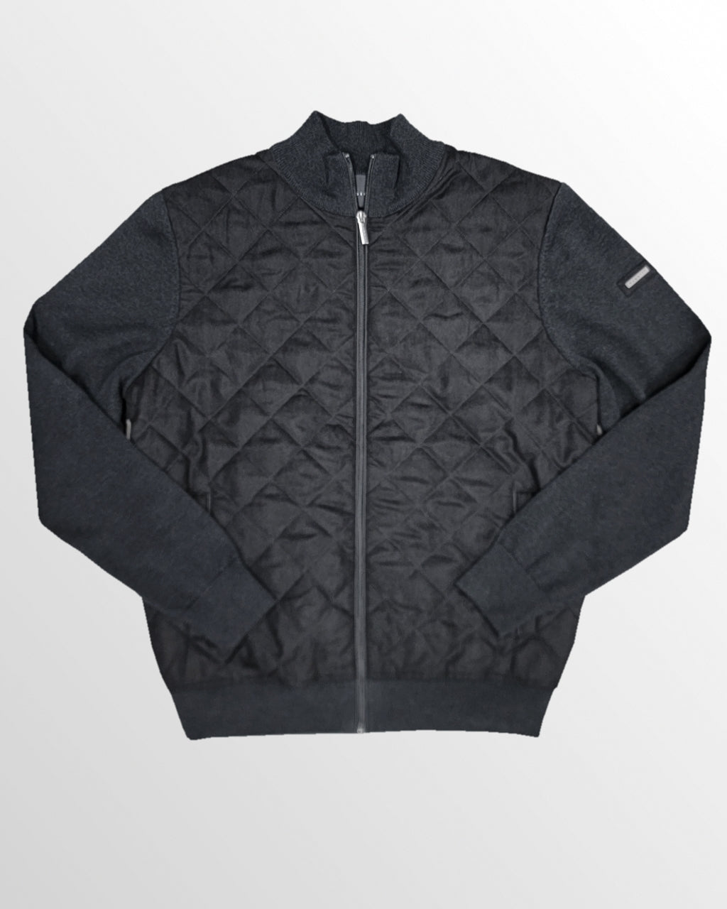 Quilted Front Sweater Jacket