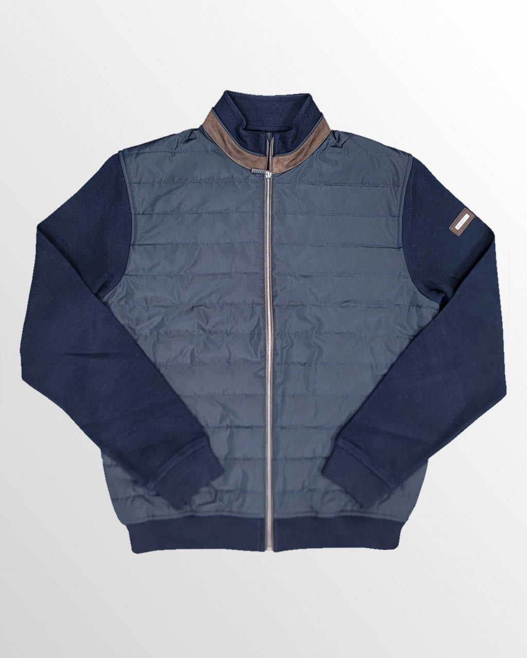 Lightweight Quilted Hybrid Jacket in Navy