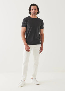 Iconic Pima Cotton Stretch T-Shirt in Charcoal