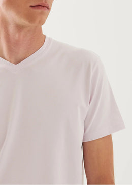 Iconic Pima Cotton V-Neck in Misty Rose