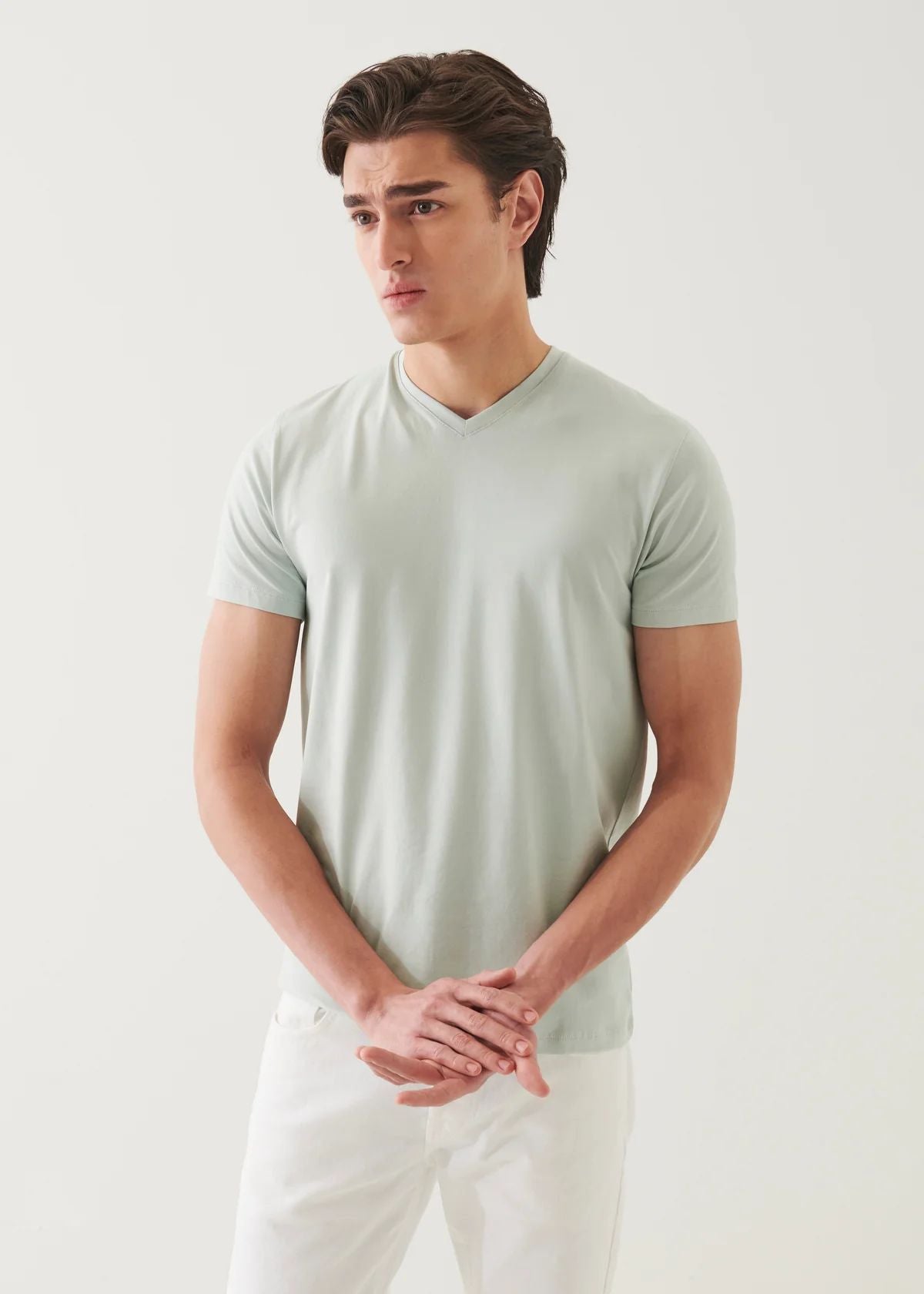 Iconic Pima Cotton V-Neck in Waterscape