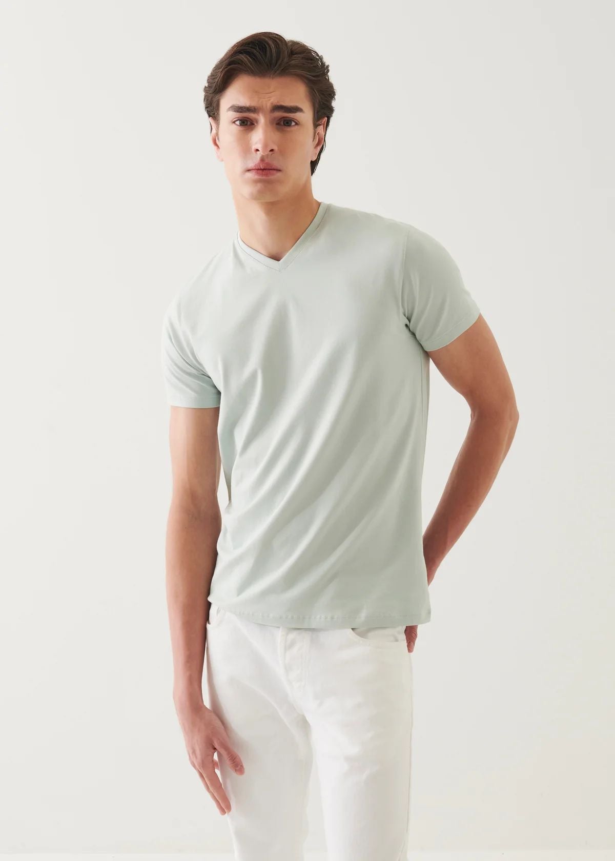 Iconic Pima Cotton V-Neck in Waterscape