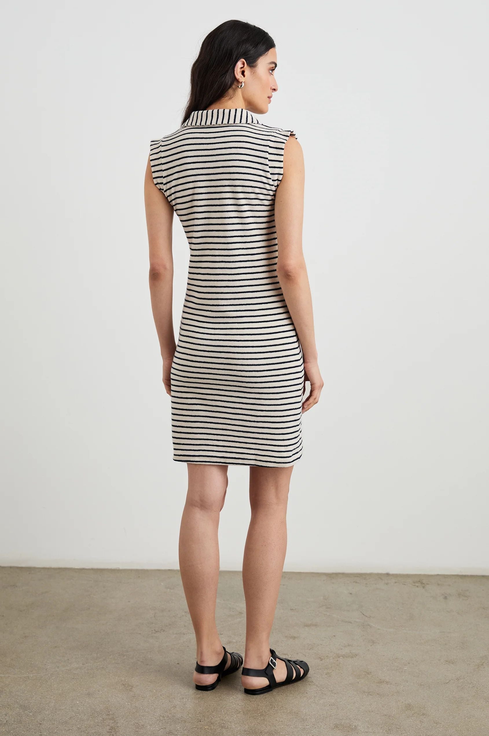 Amira Dress in Sailor Stripe Terry Towel