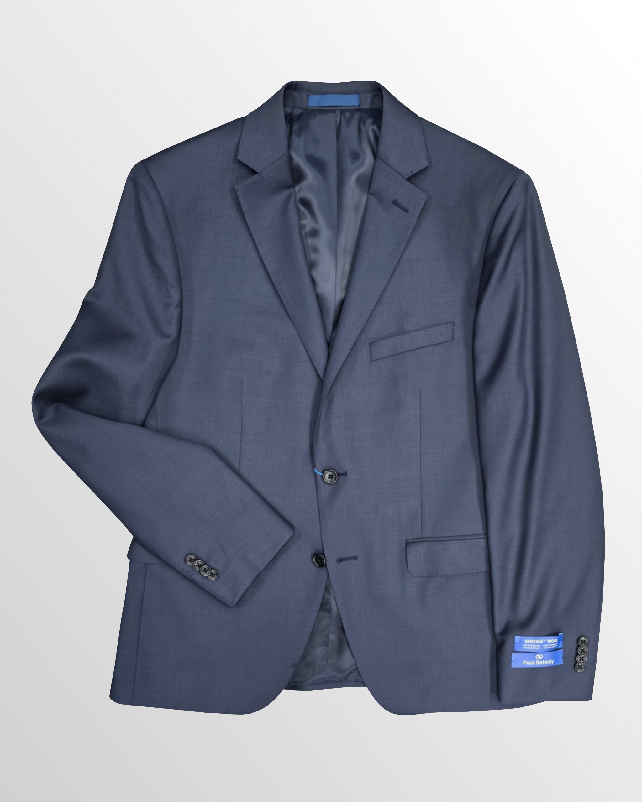 Super 120's Wool Suit in Steel Navy