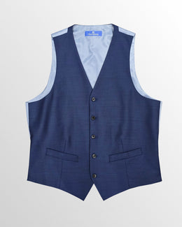 Formal Wool Vest in Cobalt