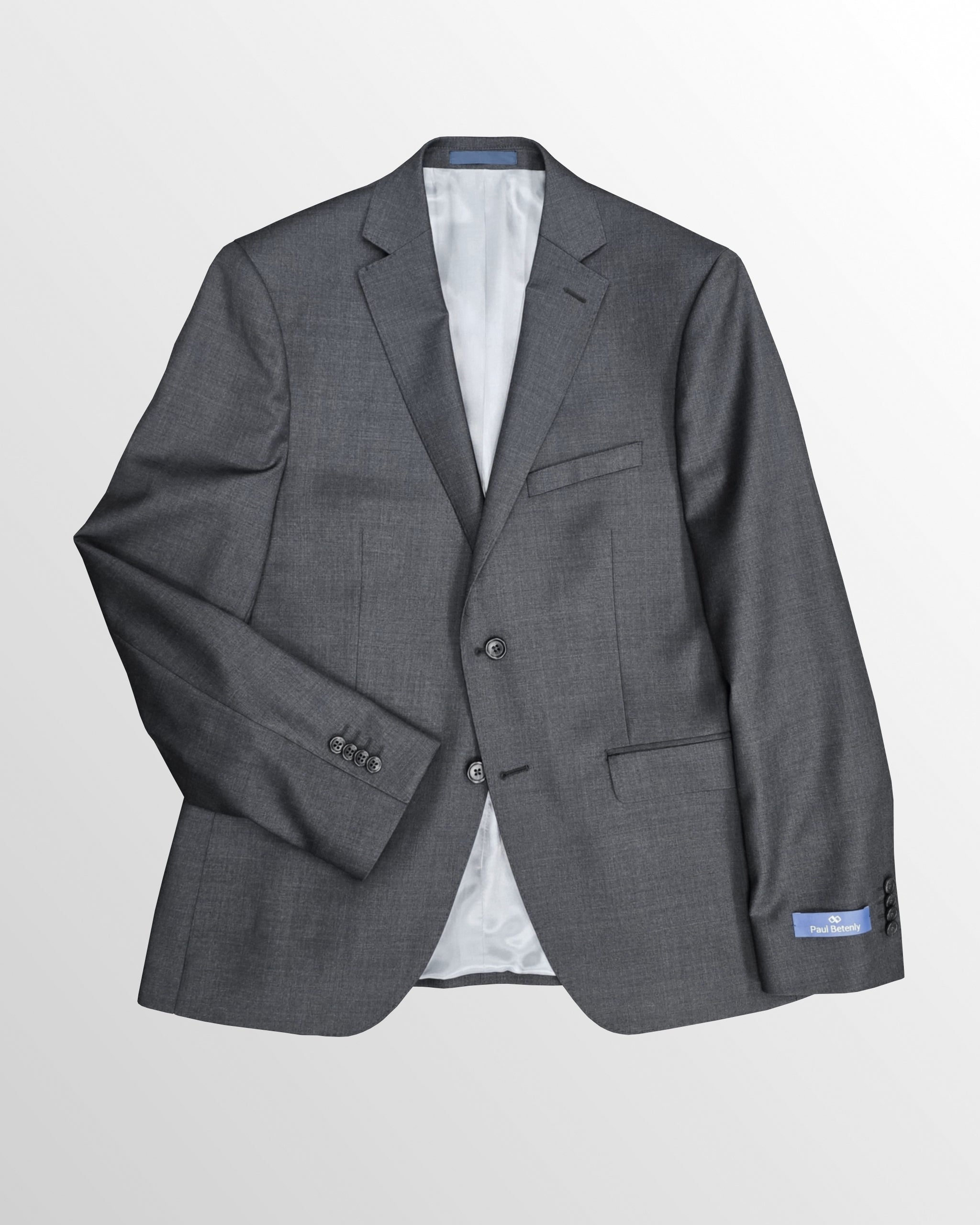 Super 120's Wool Suit in Charcoal