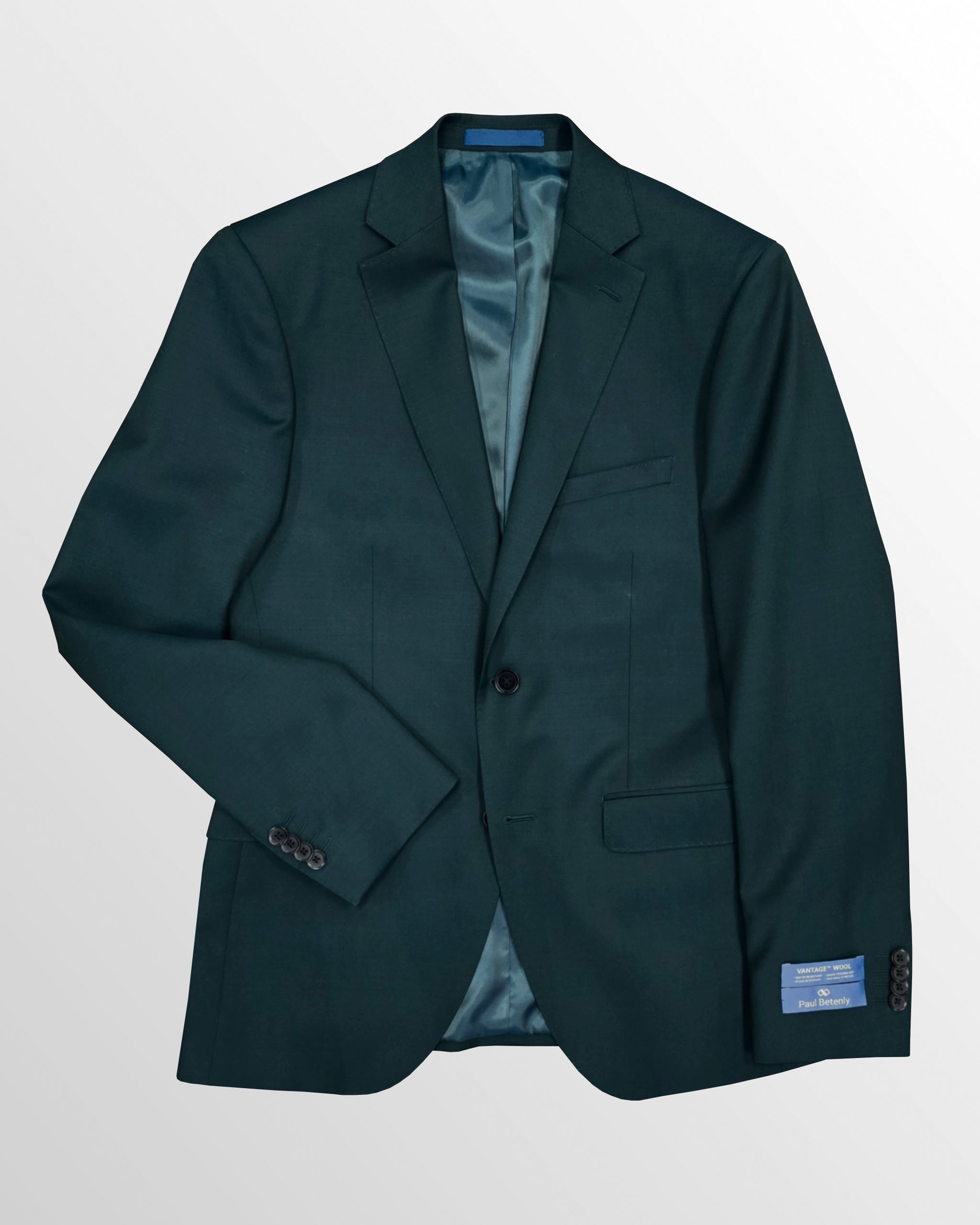 Super 120's Wool Suit in Evergreen