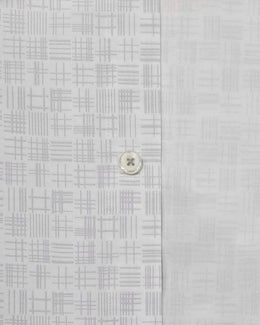 OoohCotton Short Sleeve Casual Shirt in Platinum Etched Weave