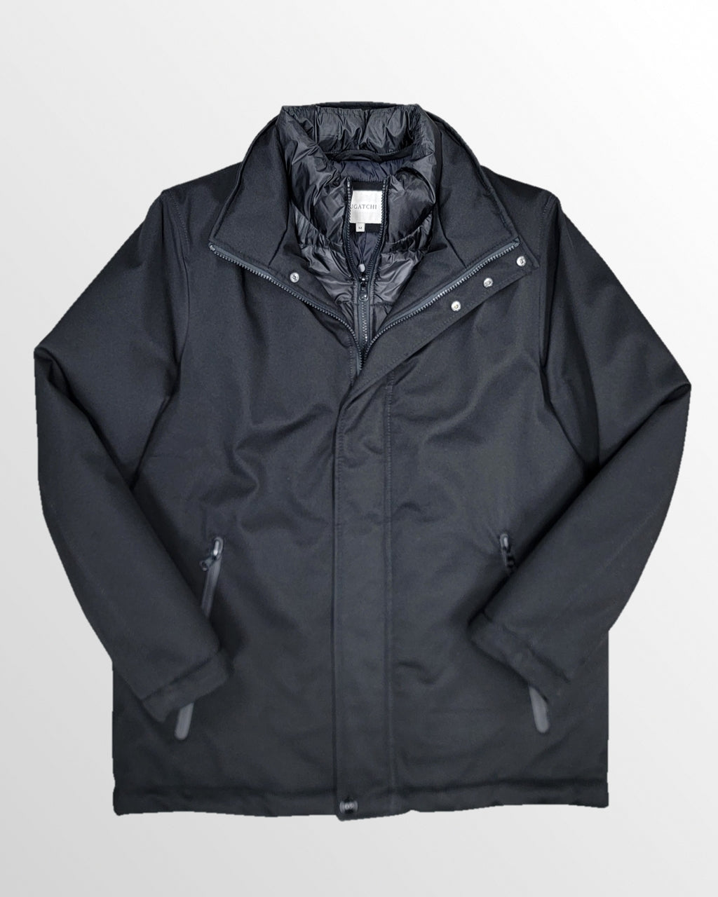 Water Repellent Outerwear Jacket in Caviar