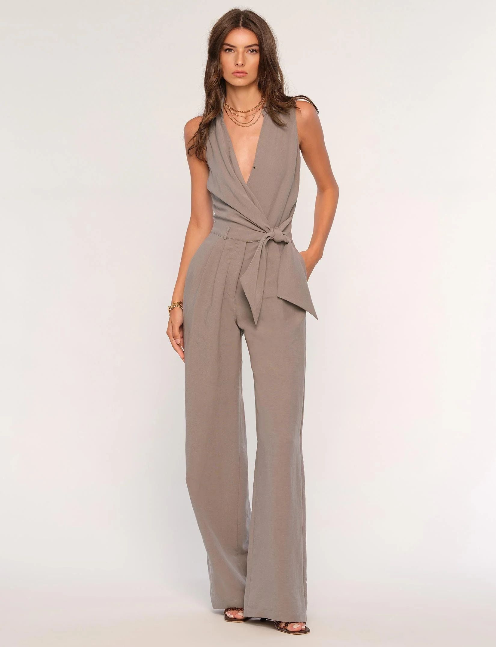 Fae Jumpsuit in Gravel