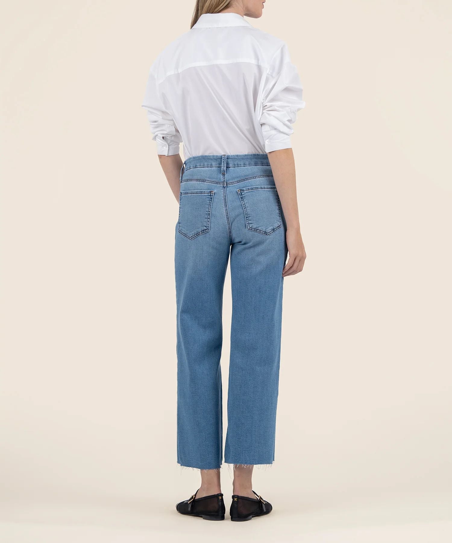 Meg High Rise Wide Leg Jean in Deference