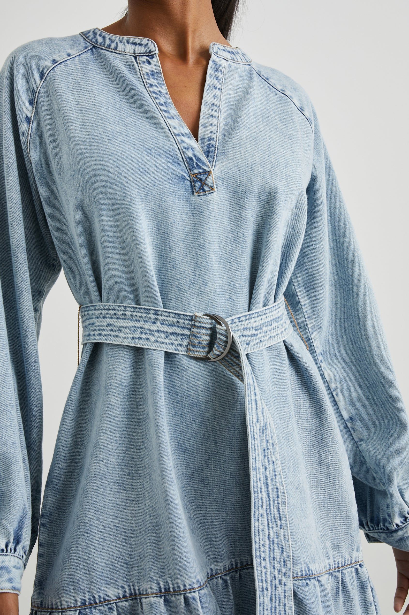 Lila Dress in Faded Indigo