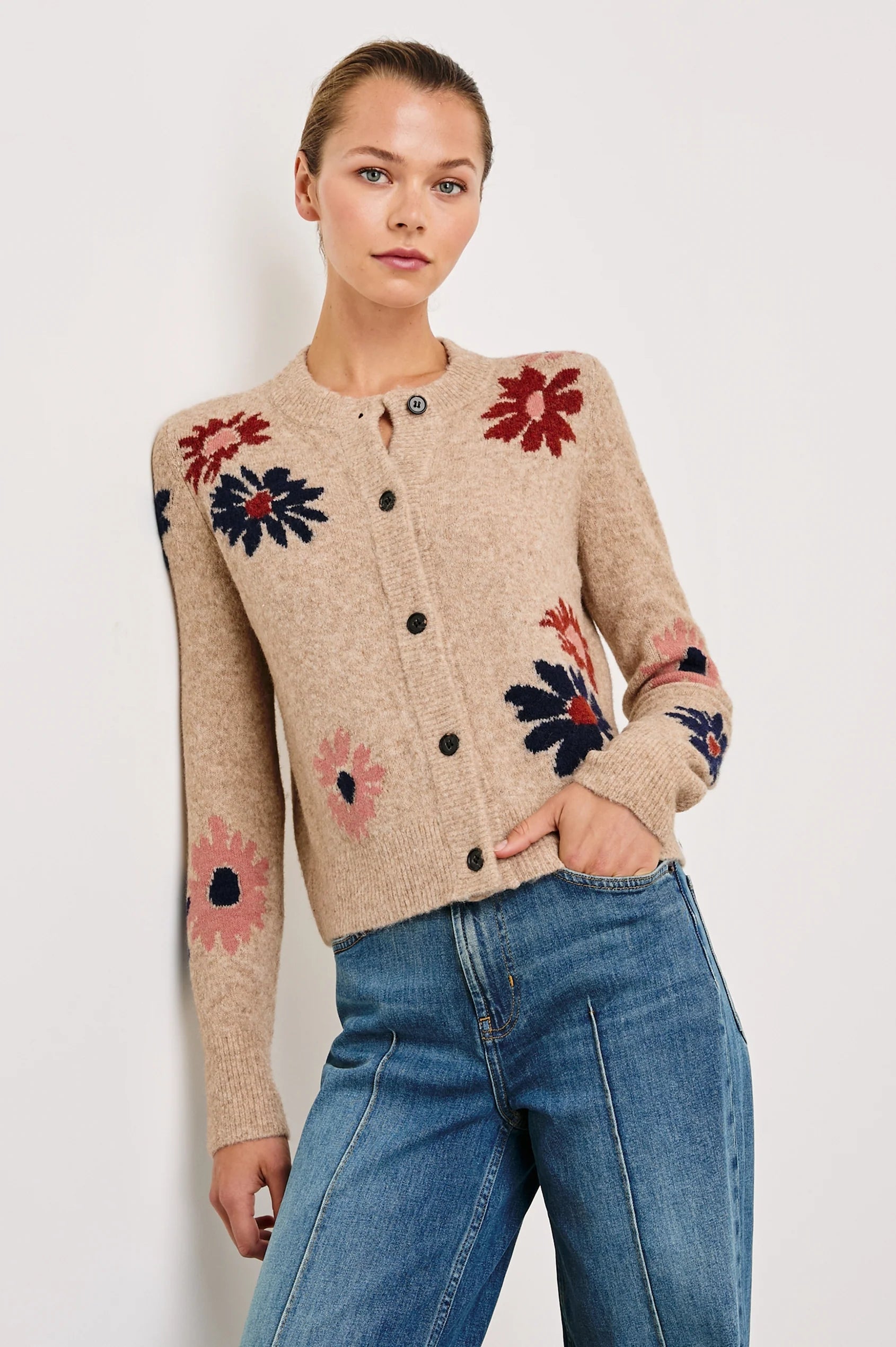 Millie Sweater in Mauve Meadow