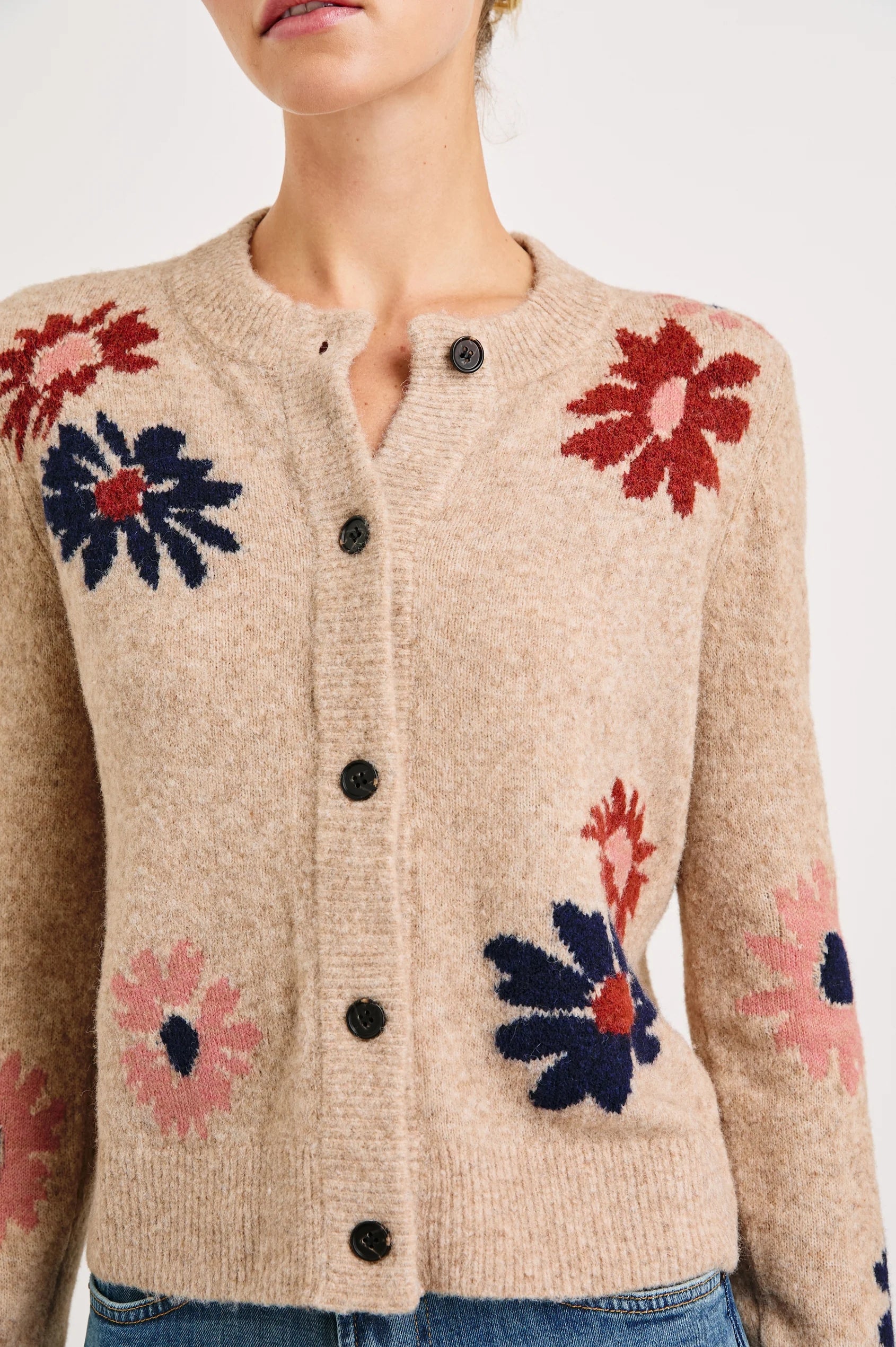 Millie Sweater in Mauve Meadow