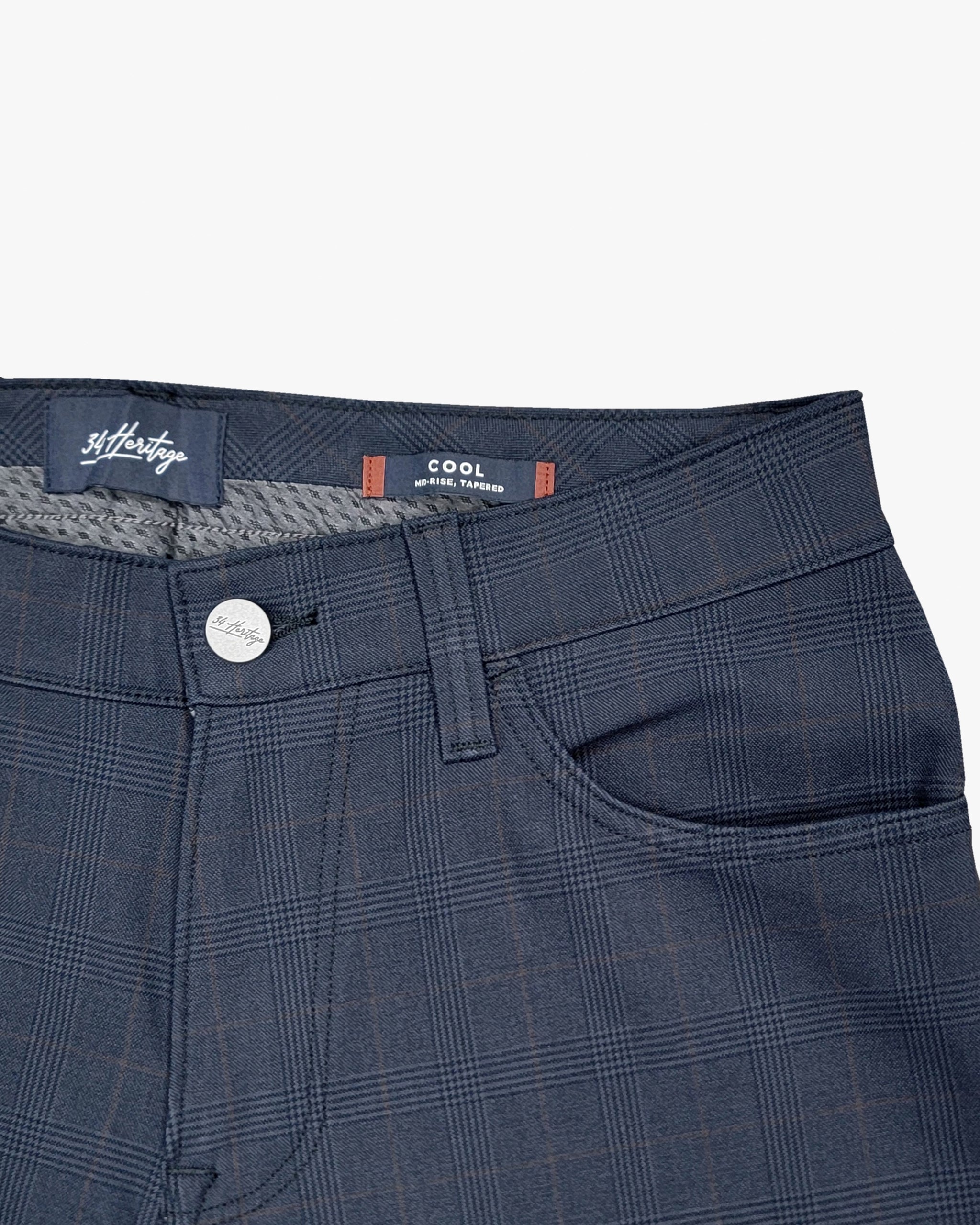 Cool Casual Pant in Navy Elite Check