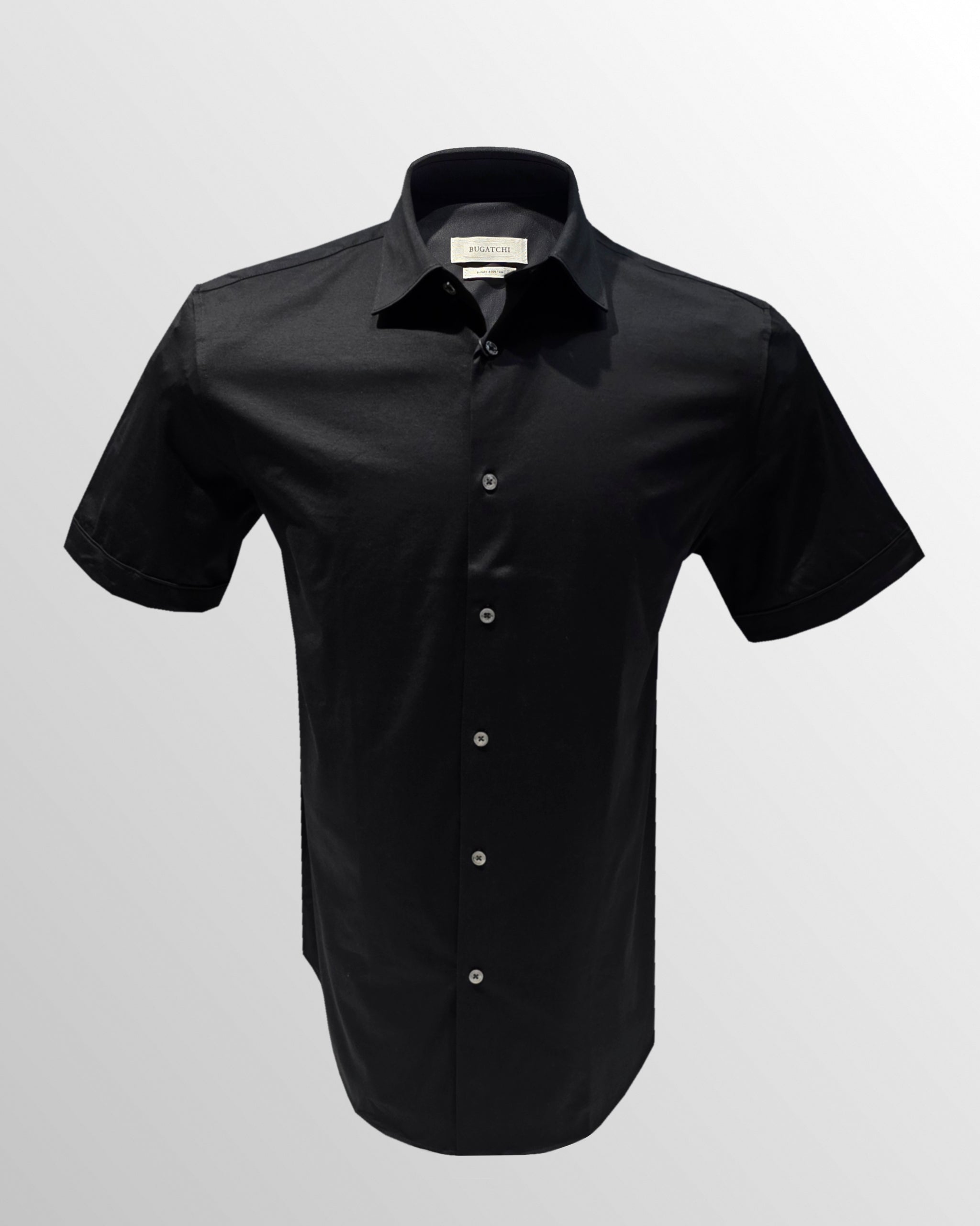 OoohCotton Short Sleeve Casual Shirt in Black