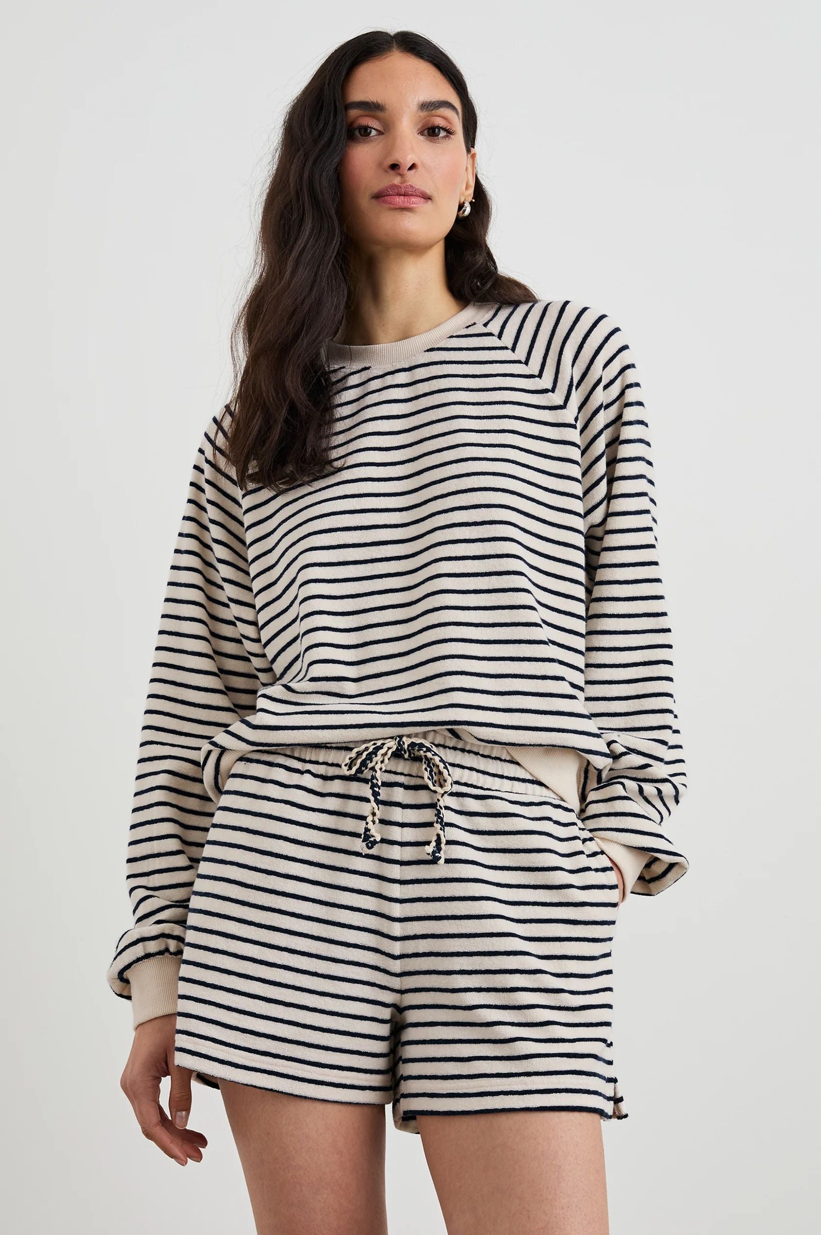 Theron Sweatshirt in Sailor Stripe Terry Towel