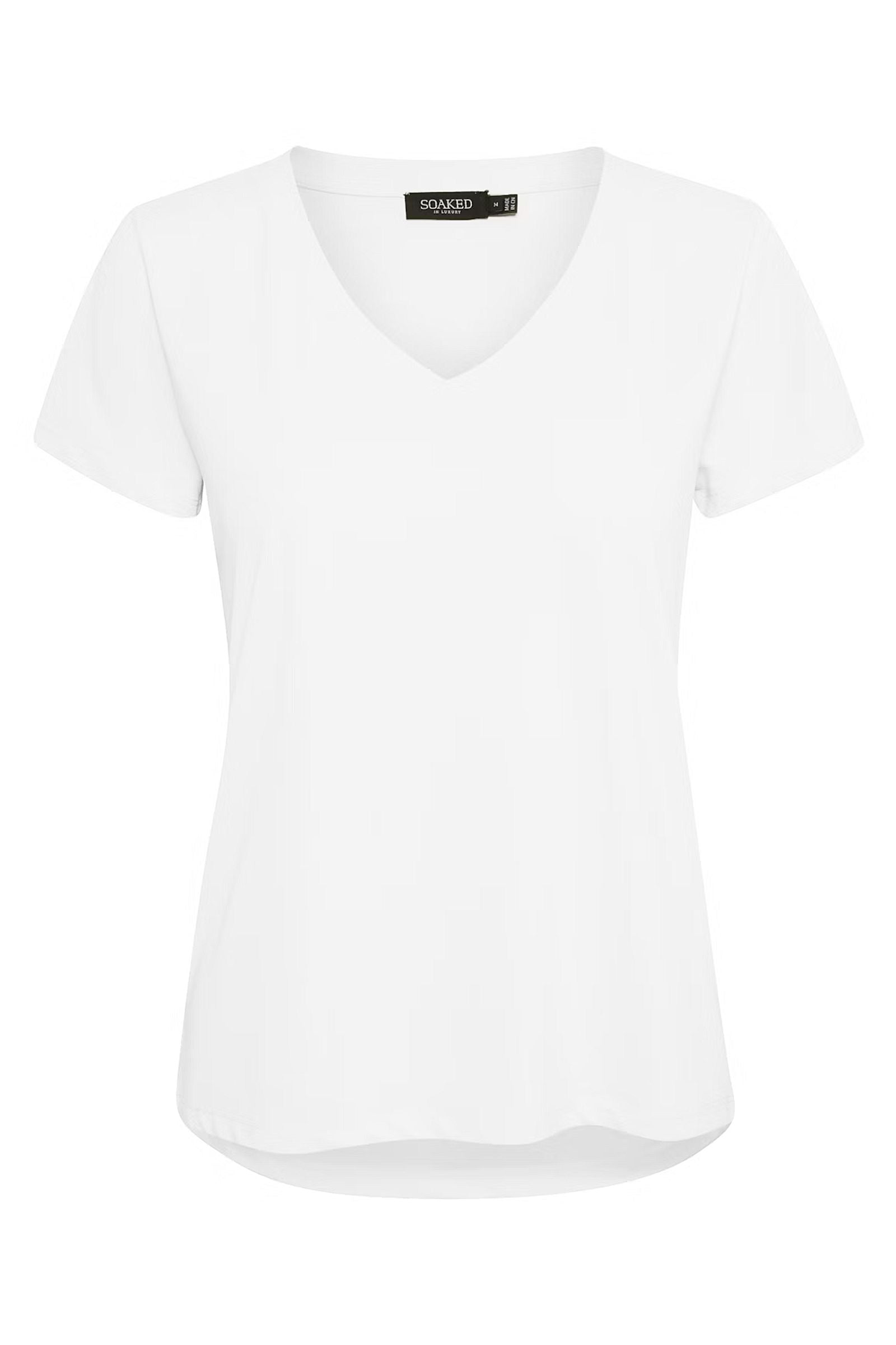 Columbine V-Neck T-Shirt in Broken White