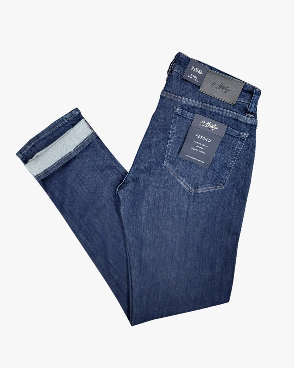 Cool Tapered Leg Jean in Deep Blue Refined