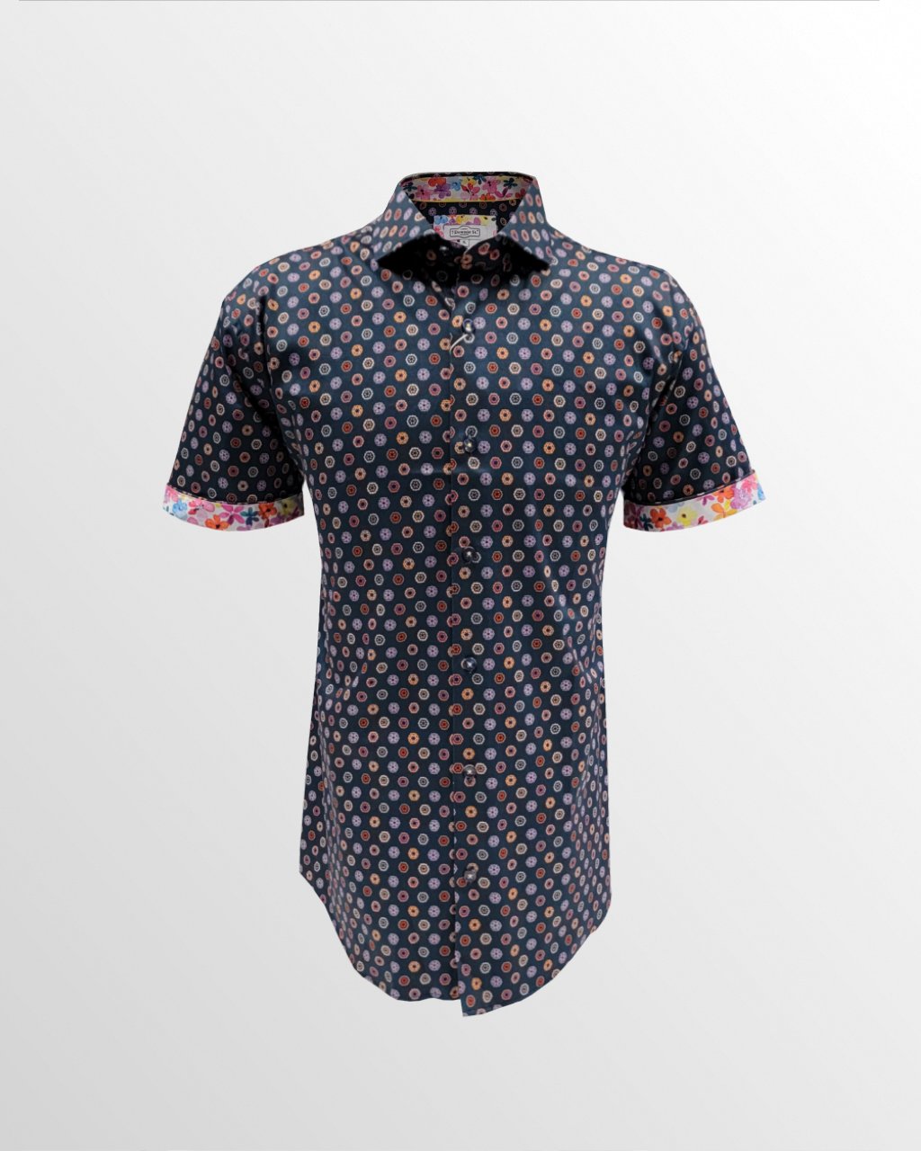 7 Downie St. Short Sleeve Sport Shirt in Mini Floral Graphic
