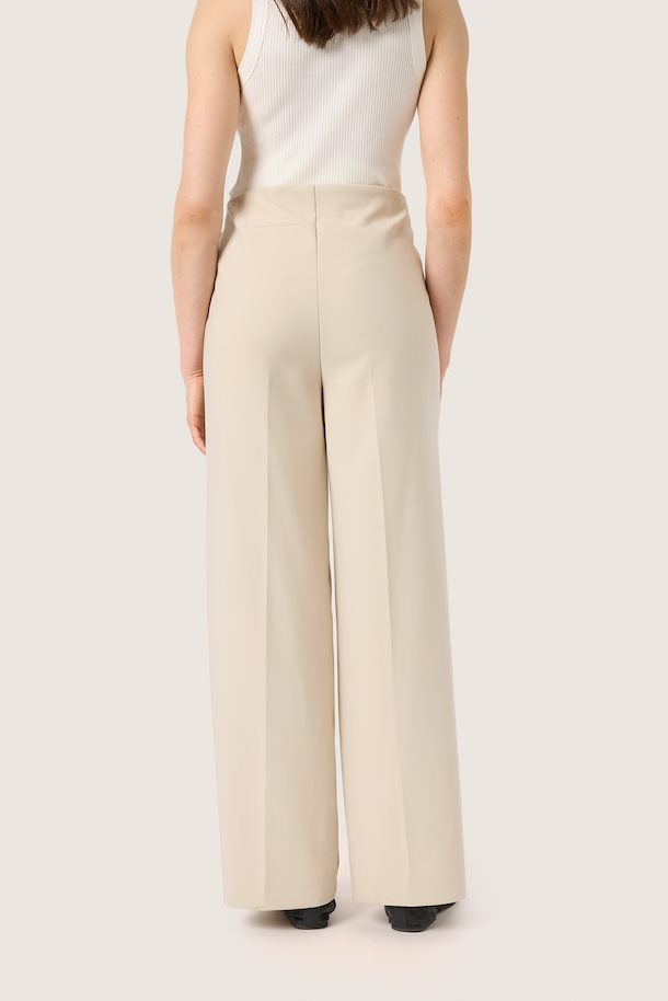 Corinne Wide Trouser in Oatmeal