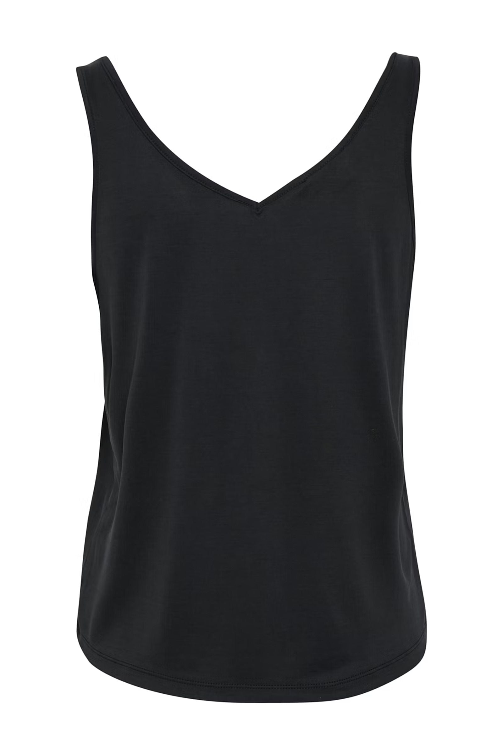 Columbine V-Neck Tank Top in Black