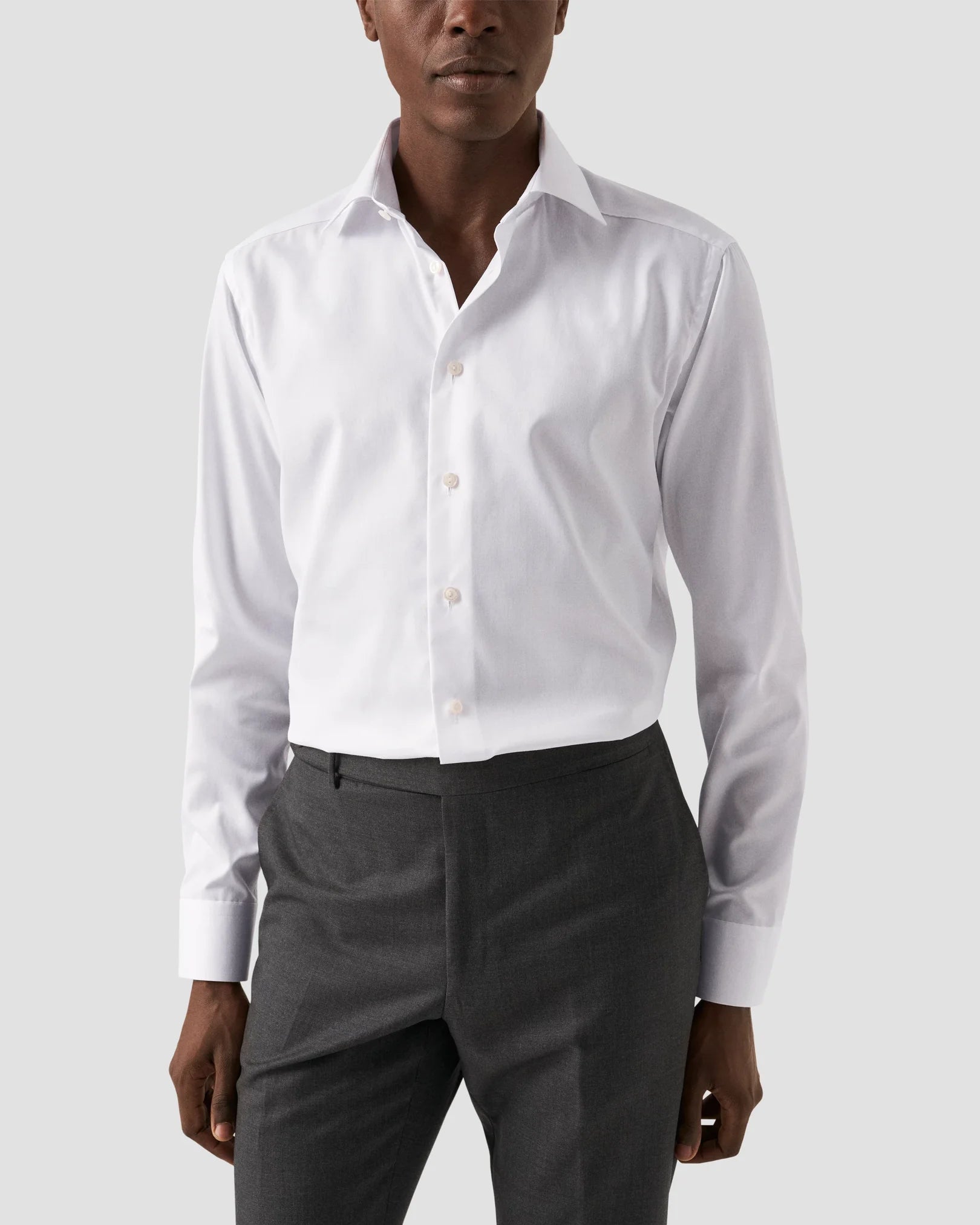 Signature Twill Contemporary Fit Dress Shirt in White